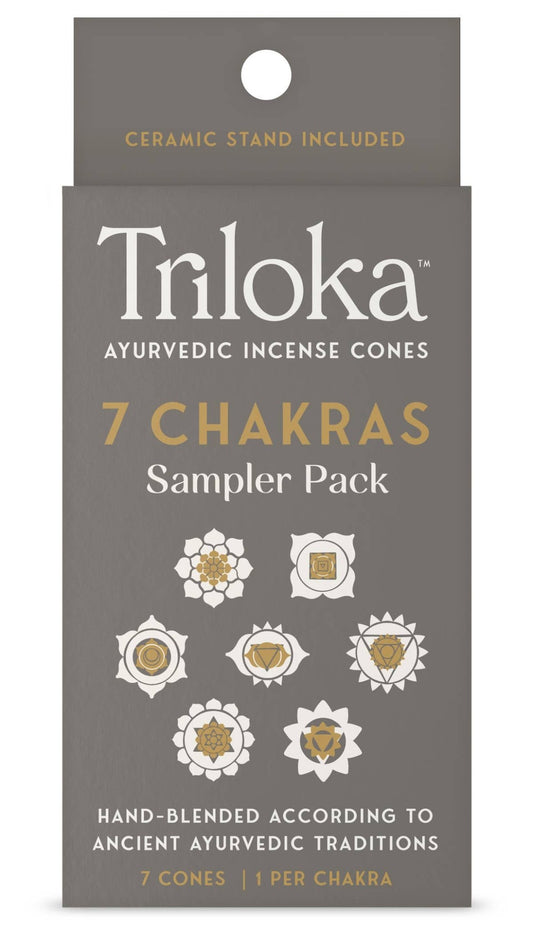 Triloka Chakra Sampler Pack Cones - Spiral Circle