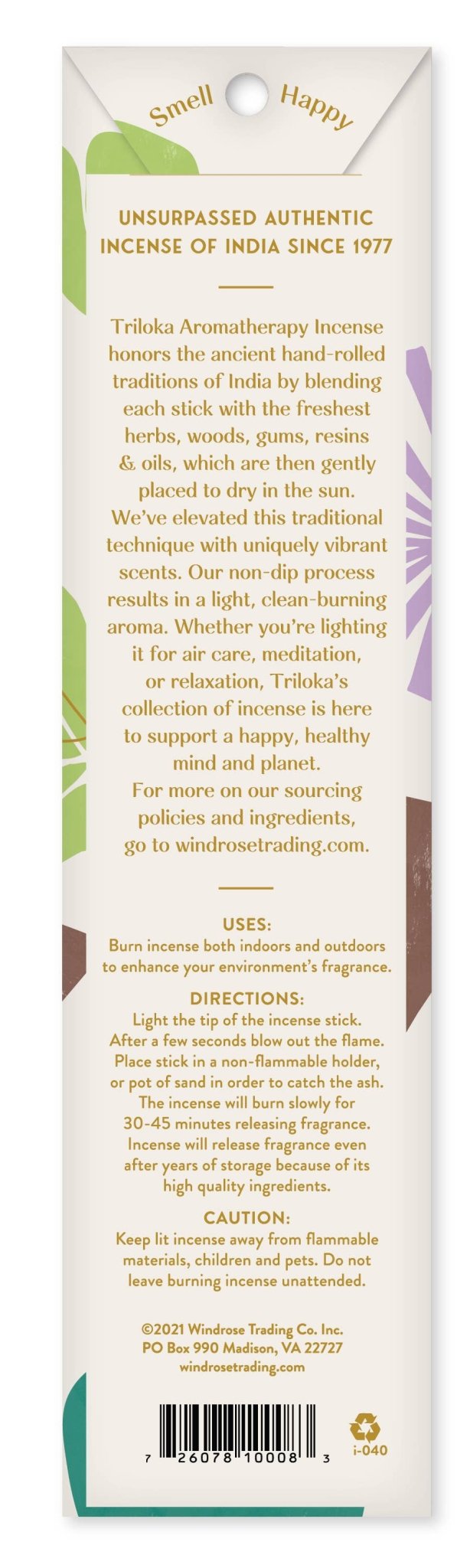 Triloka Earthy Assorted Original Incense - Spiral Circle