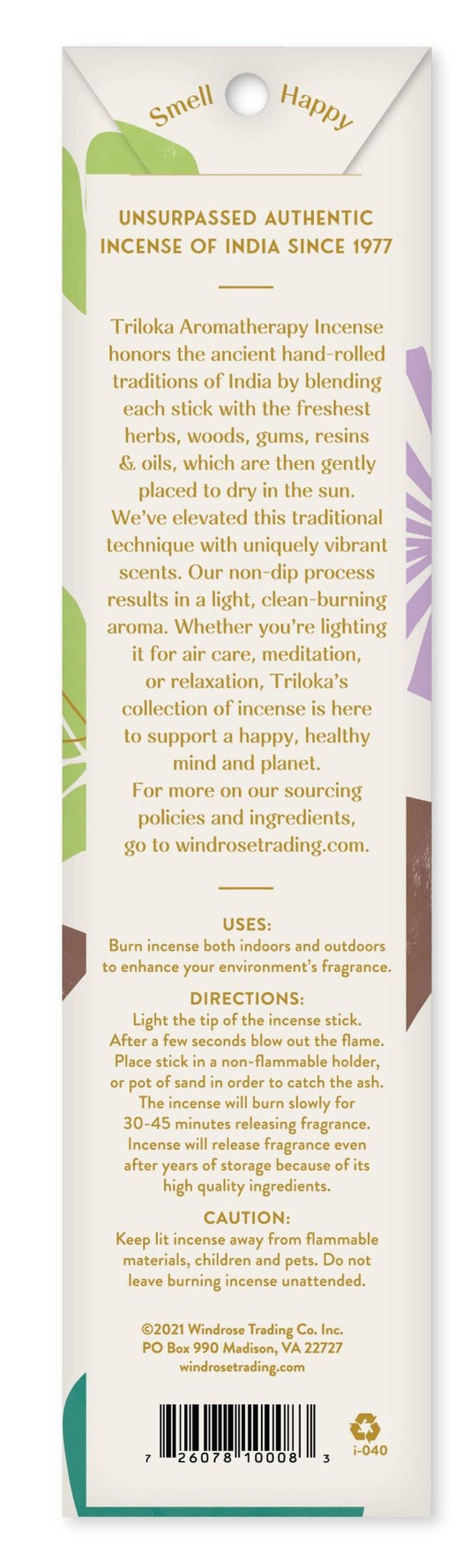 Triloka Earthy Assorted Original Incense - Spiral Circle