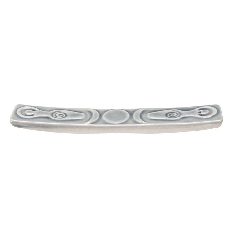 Triple Goddess Incense Burner Ceramic - Spiral Circle