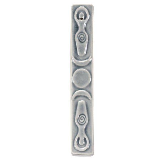 Triple Goddess Incense Burner Ceramic - Spiral Circle