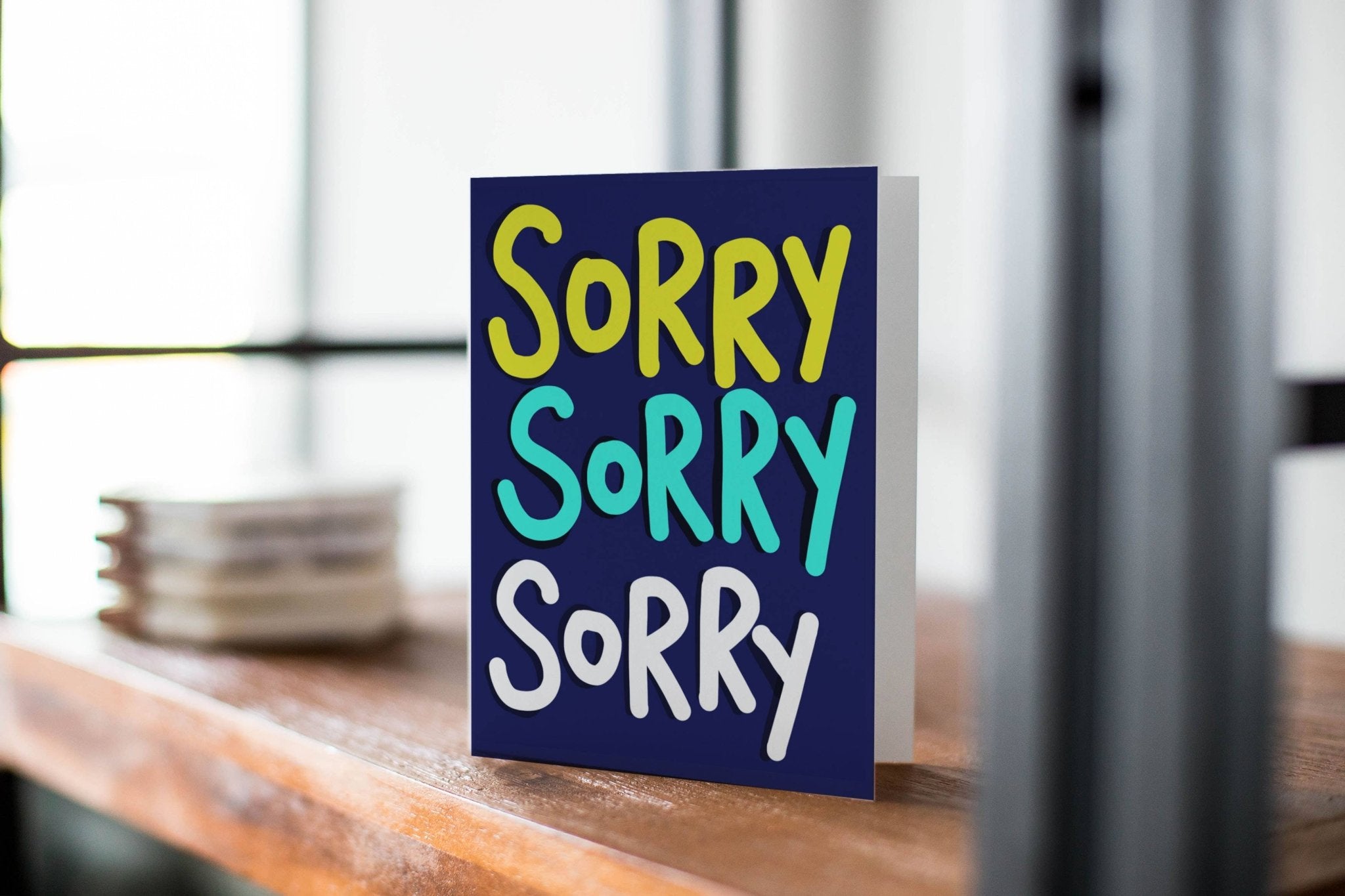 Triple Sorry Card - Spiral Circle