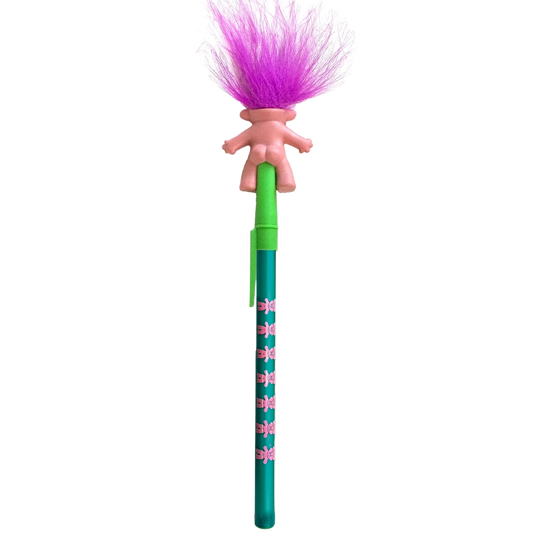 Troll Enthusiast Topper, Retro 90s Figurine Ballpoint Pen - Spiral Circle