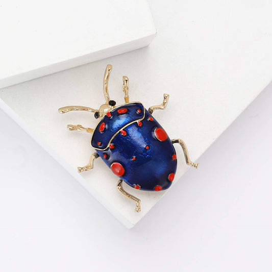 Tropical Leaf Beetles Brooch - Spiral Circle