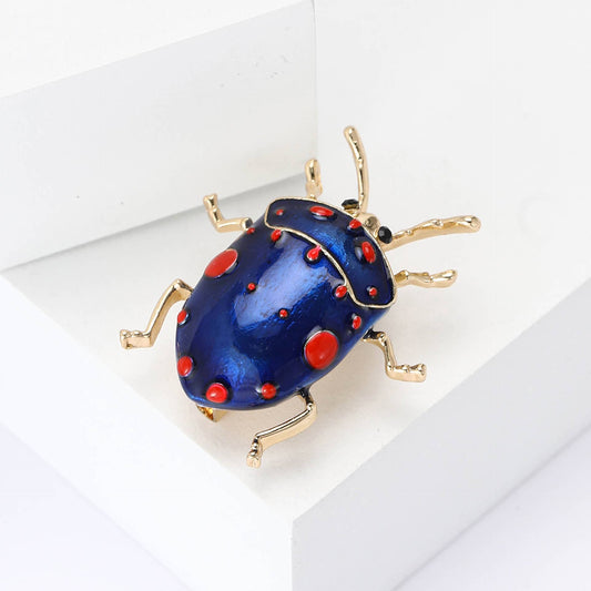 Tropical Leaf Beetles Brooch - Spiral Circle