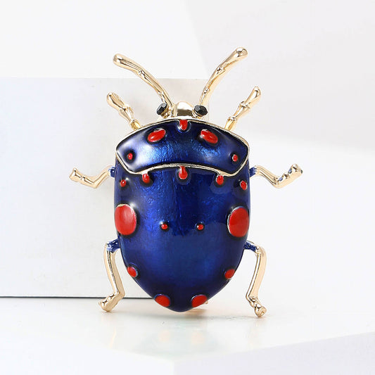 Tropical Leaf Beetles Brooch - Spiral Circle
