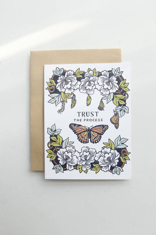 Trust the Process - Butterfly Card - Spiral Circle
