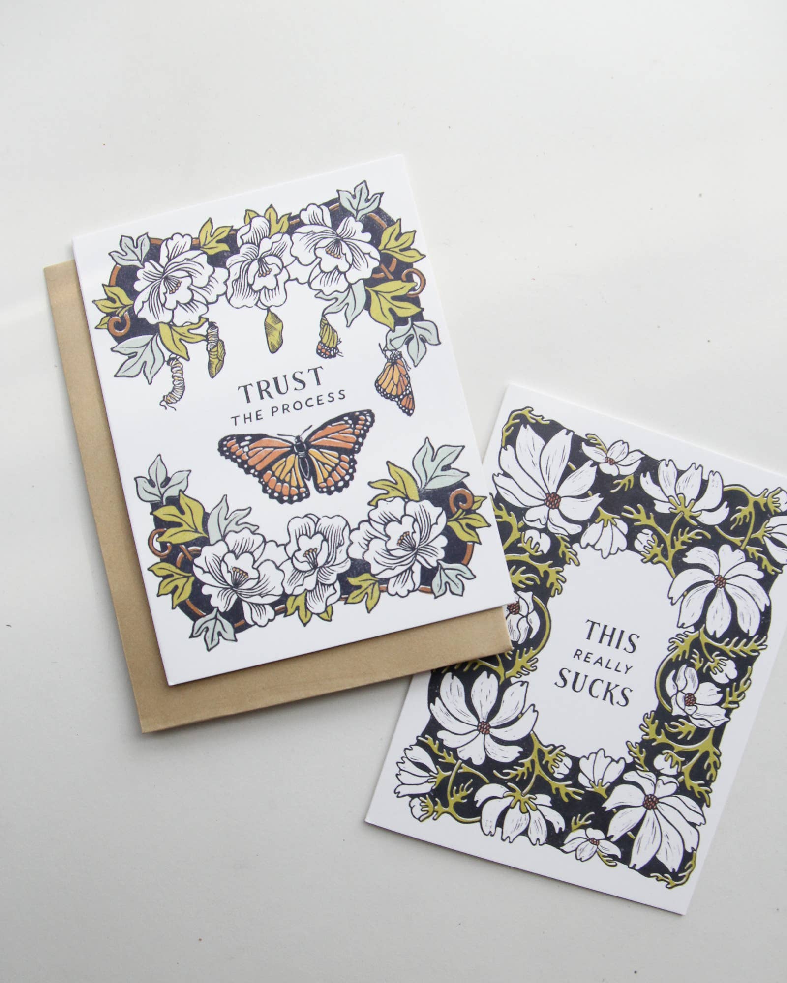 Trust the Process - Butterfly Card - Spiral Circle