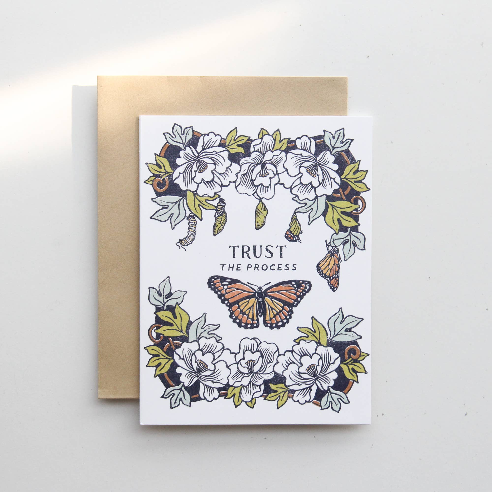 Trust the Process - Butterfly Card - Spiral Circle