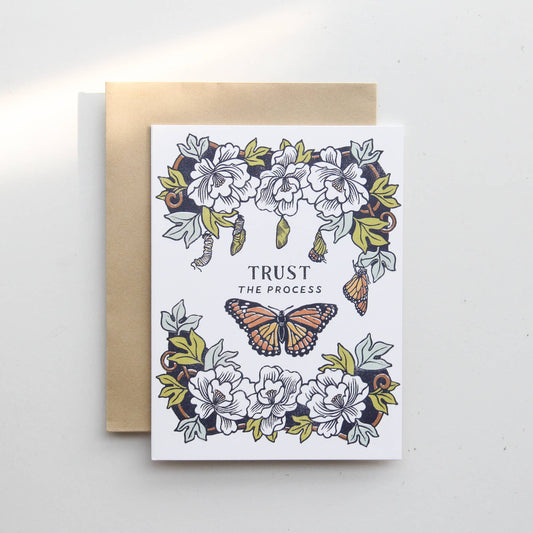 Trust the Process - Butterfly Card - Spiral Circle