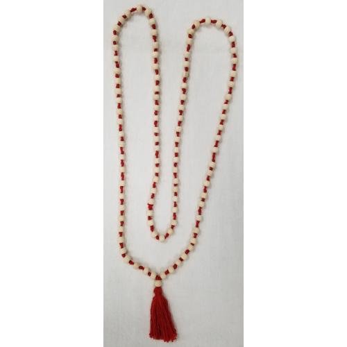 Tulsi Mala Round with Knot - Spiral Circle
