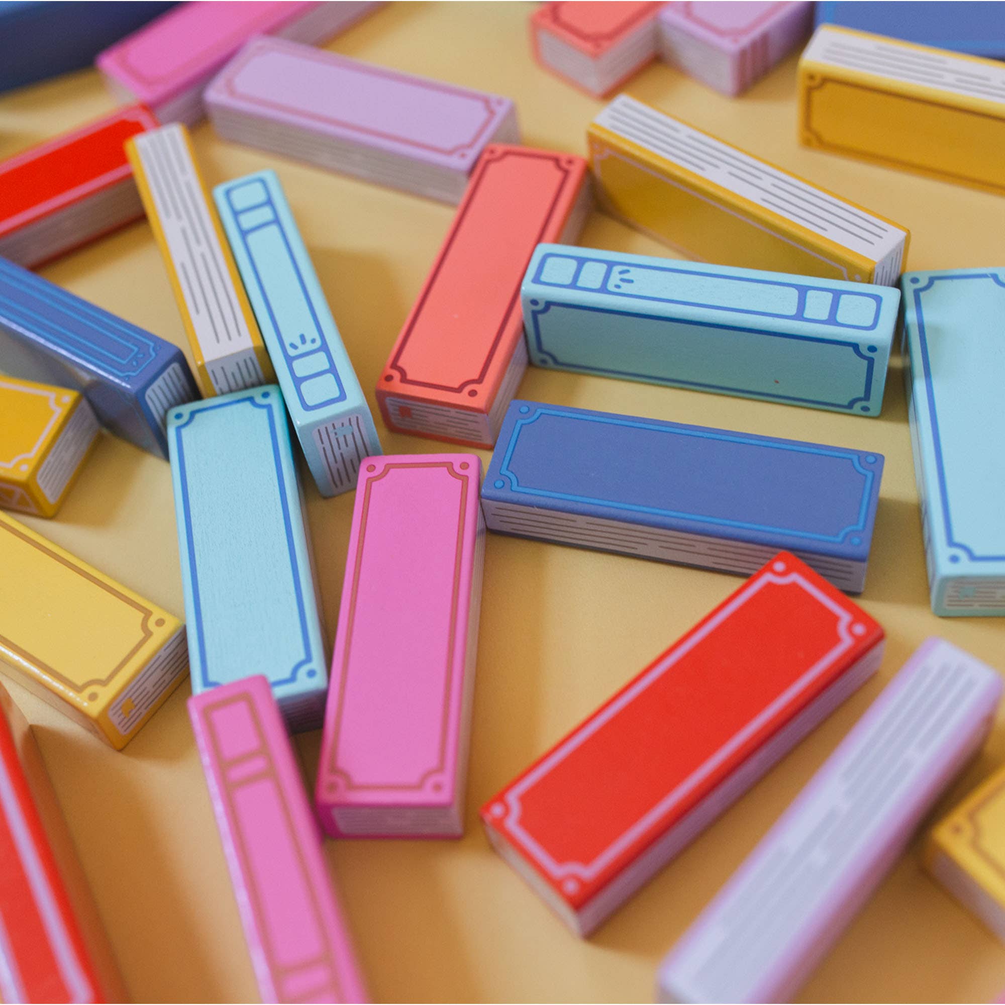 Tumbling Book Stack - Wooden Block Stacking & Balance Game - Spiral Circle