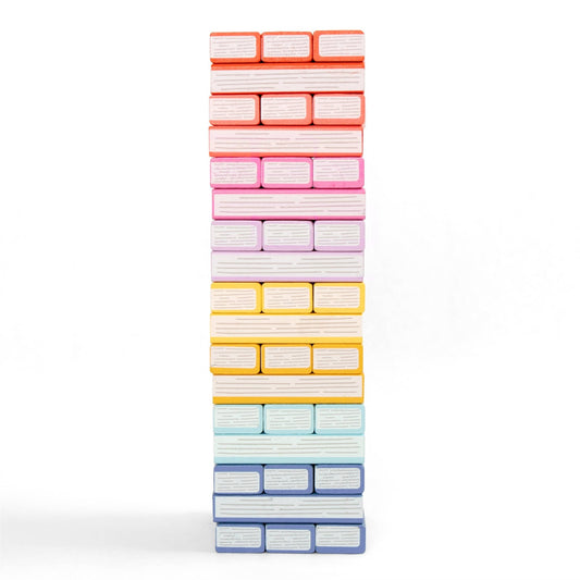Tumbling Book Stack - Wooden Block Stacking & Balance Game - Spiral Circle
