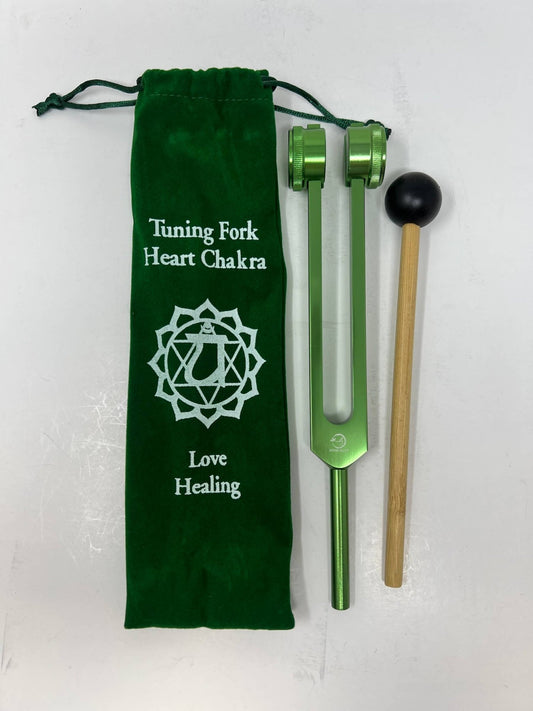 Tuning Forks – Chakra Color Green for Heart - Spiral Circle