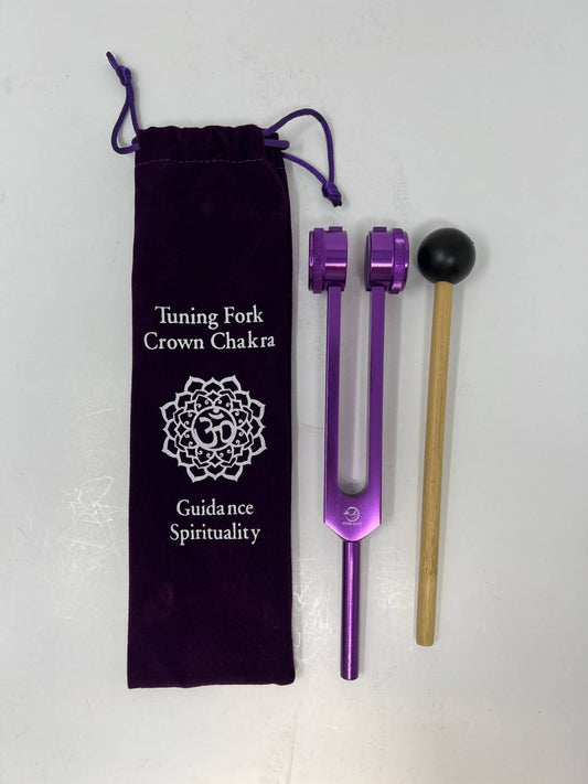 Tuning Forks – Chakra Color Purple for Crown - Spiral Circle