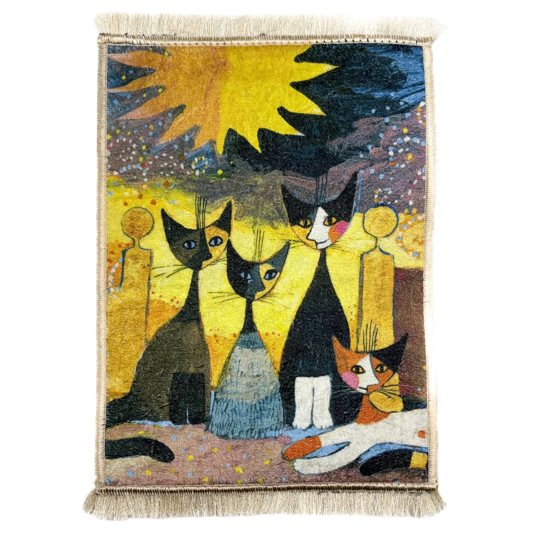 Turkish Cat Rug - Spiral Circle