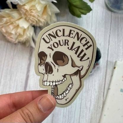 Unclench Your Jaw | Sticker - Spiral Circle