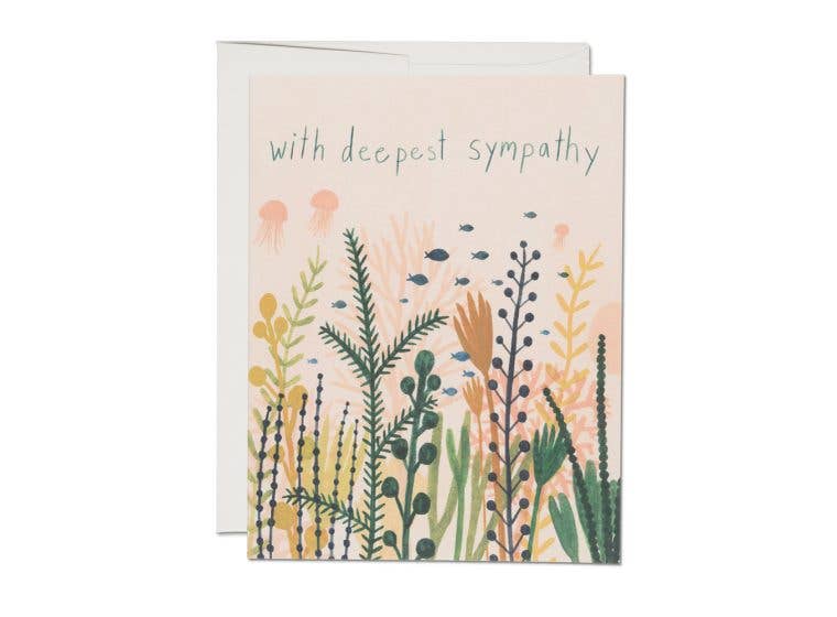 Underwater Sympathy greeting card - Spiral Circle