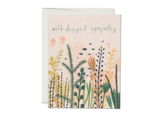 Underwater Sympathy greeting card - Spiral Circle