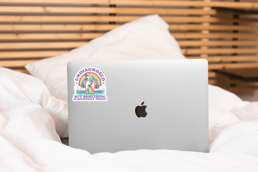 Undiagnosed But Something is Definitely Wrong Sticker - adhd - Spiral Circle