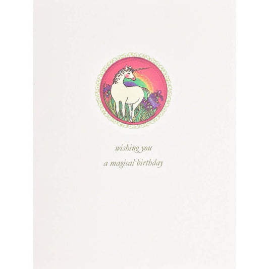 Unicorn Birthday Card - Spiral Circle
