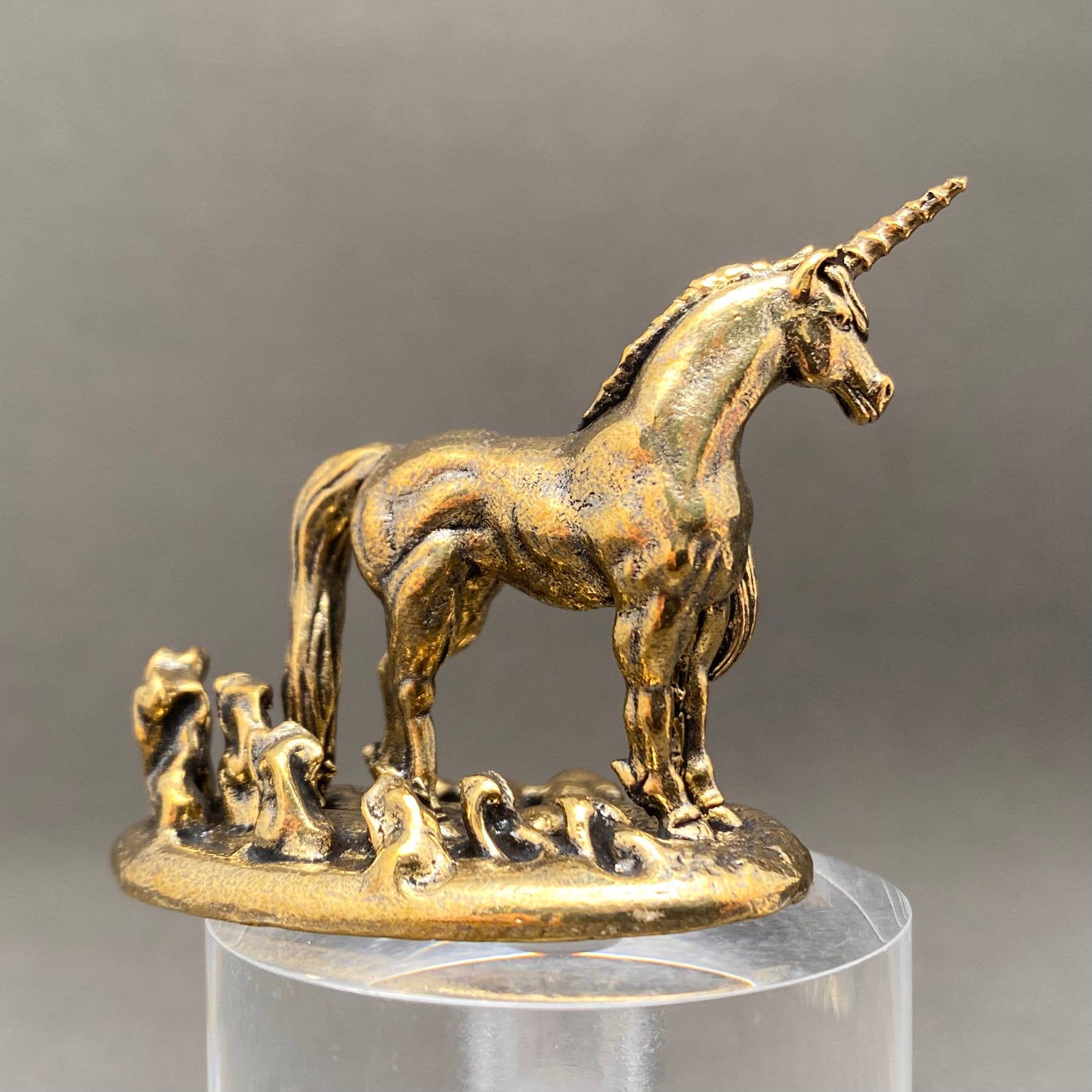 Unicorn | Brass Figurine - Spiral Circle