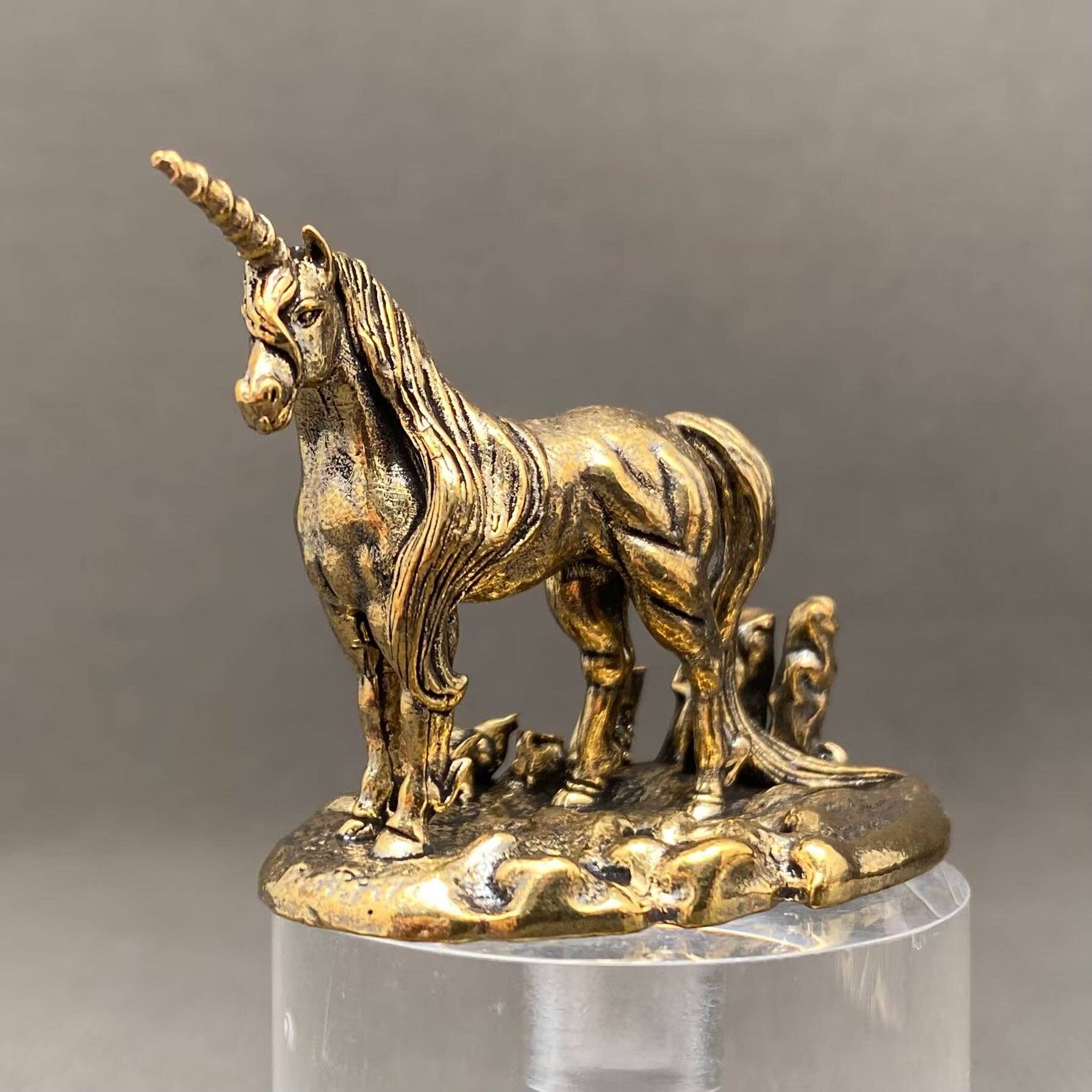 Unicorn | Brass Figurine - Spiral Circle