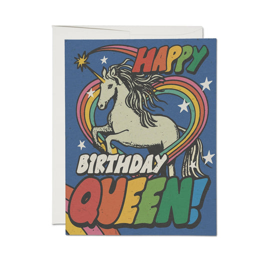 Unicorn Queen greeting card - Spiral Circle