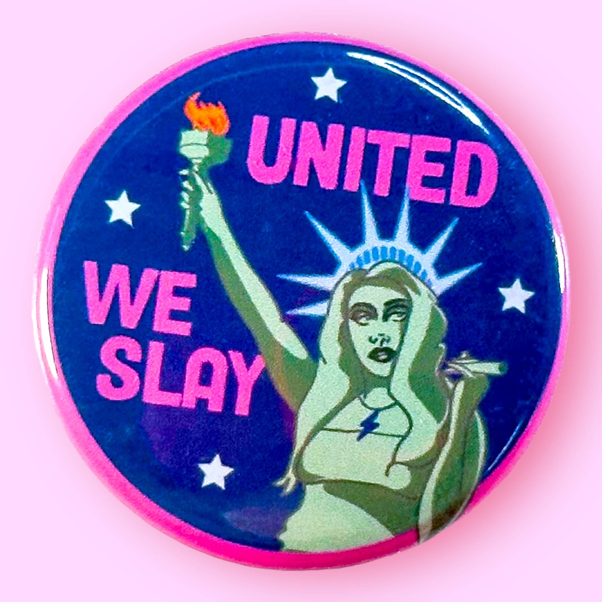 United We Slay (Chappell Roan Button or Magnet!) - Spiral Circle