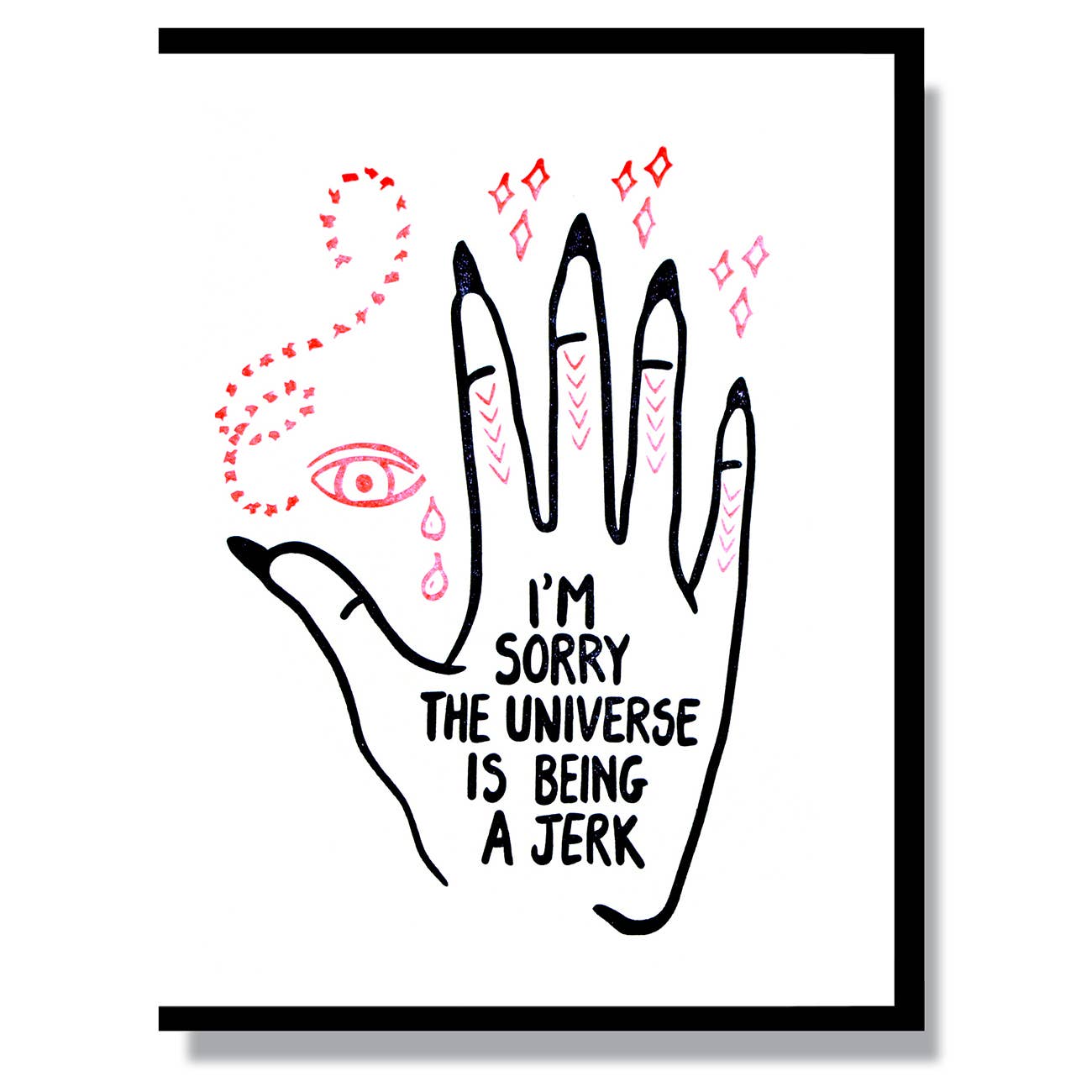 Universe Being A Jerk Card - Spiral Circle