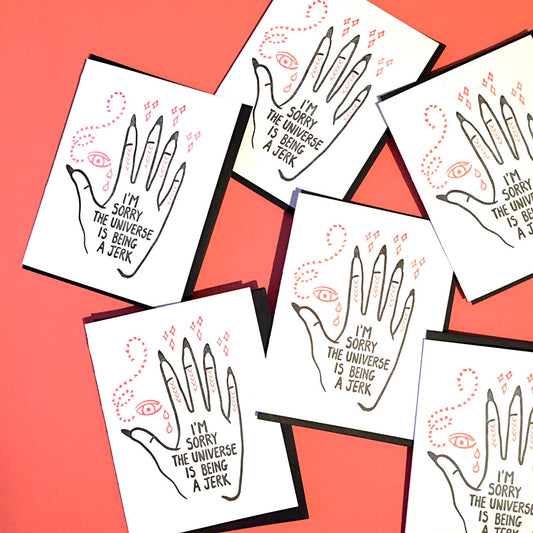 Universe Being A Jerk Card - Spiral Circle