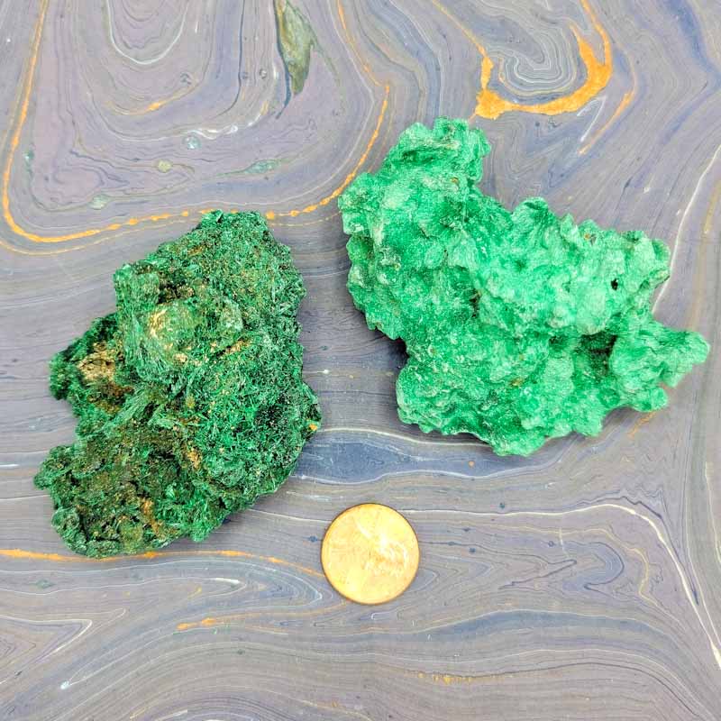 Velvet Malachite | Raw Clusters - Spiral Circle