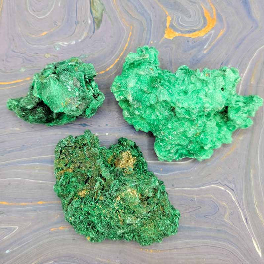 Velvet Malachite | Raw Clusters - Spiral Circle