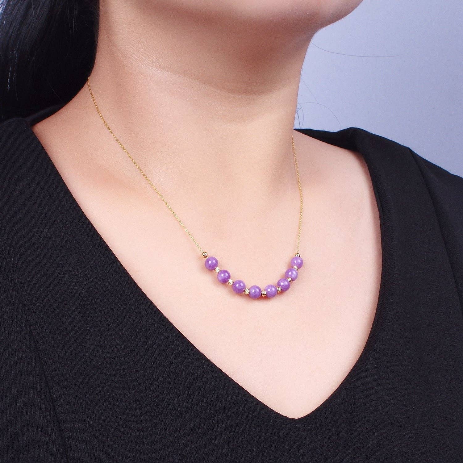 Veronica Gemstone Necklace | 6mm | 18.5