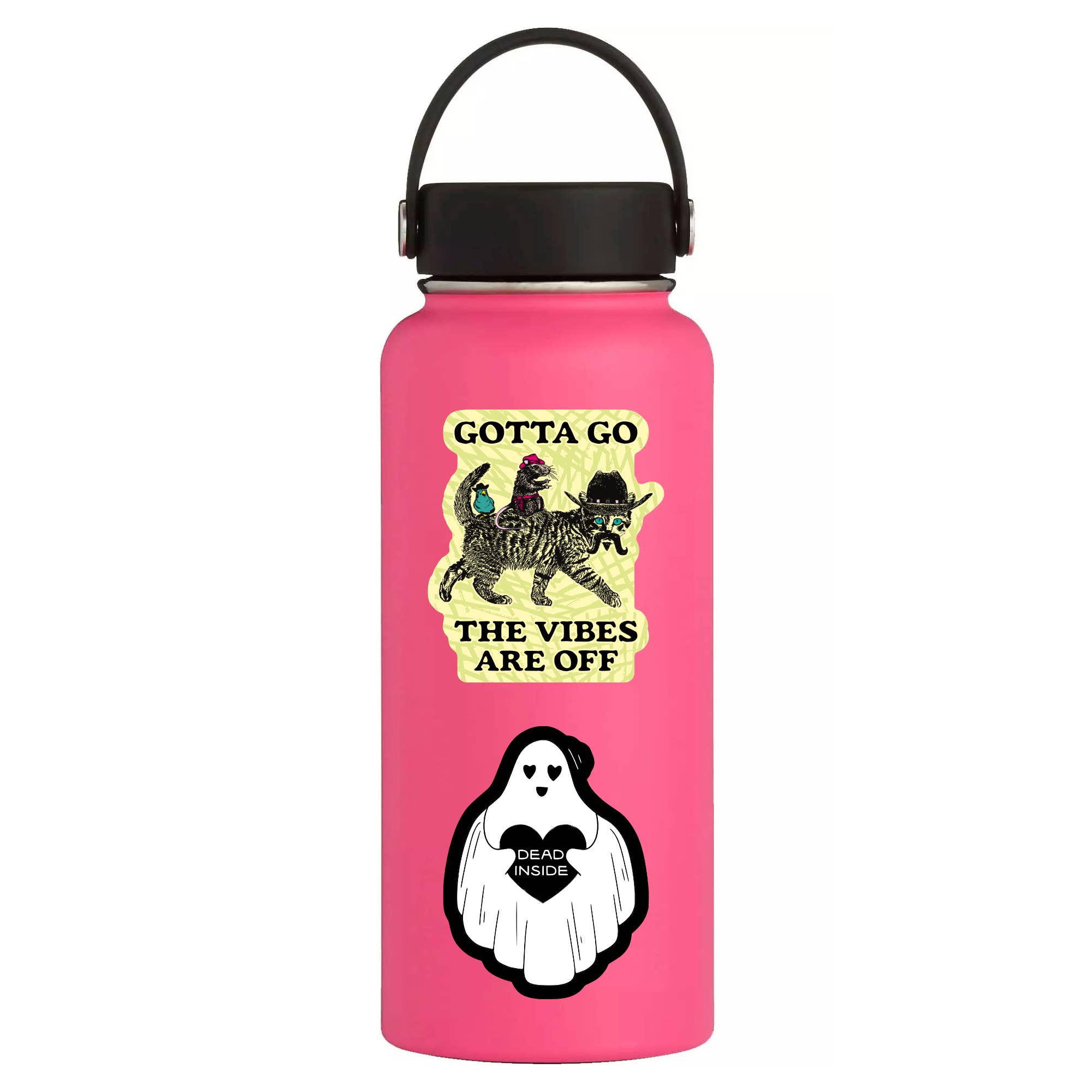 Vibes are Off Cat Sticker - Spiral Circle