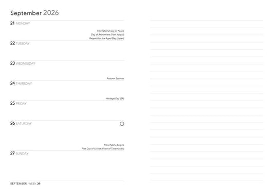 Vincent van Gogh: Almond Blossom 2026 Luxury Diary Planner - Page to View with Notes by - Spiral Circle