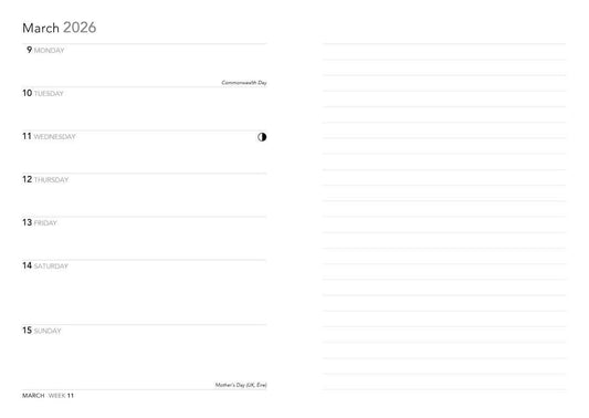 Vincent van Gogh: Almond Blossom 2026 Luxury Diary Planner - Page to View with Notes by - Spiral Circle