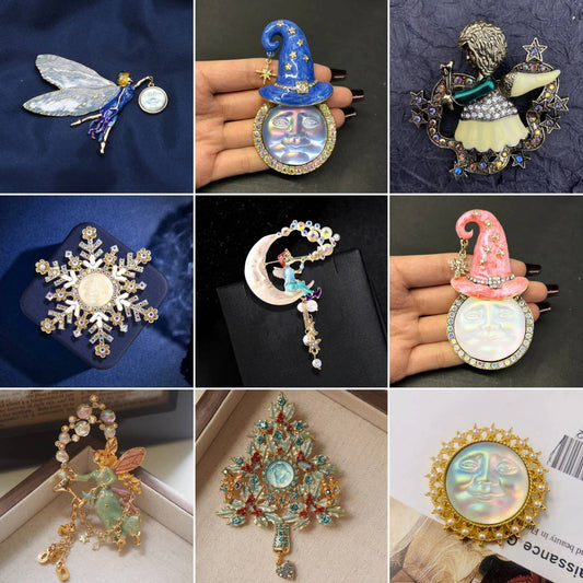 Vintage Medieval Sun Brooch - Spiral Circle