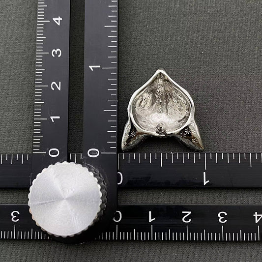 Vintage Rhinestone Enamel Purple Fox Stud Earrings - Spiral Circle