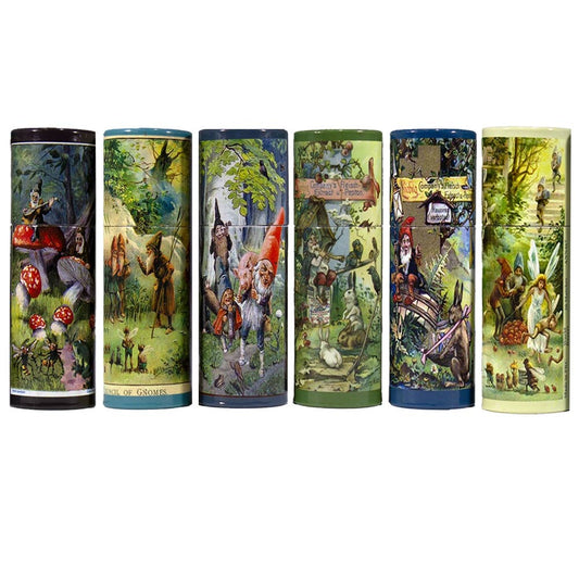 Vintage Woodland Gnomes MatchTube | Small Assorted - Spiral Circle