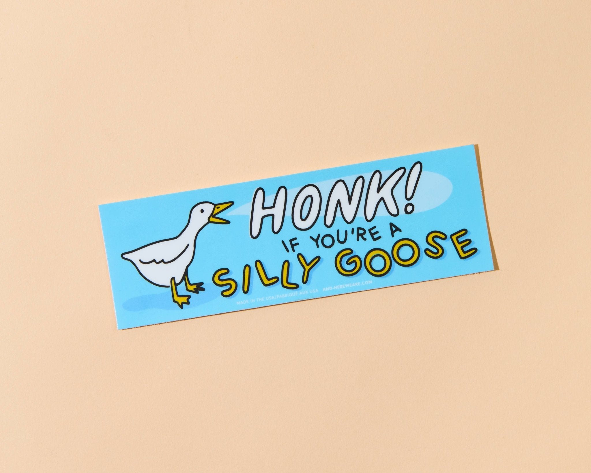 Vinyl Bumper Sticker—Honk if You're a Silly Goose - Spiral Circle