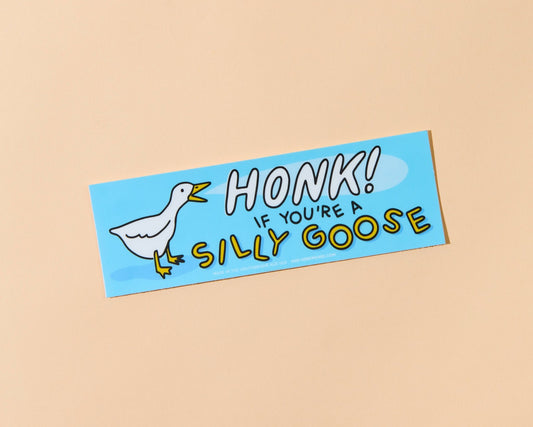 Vinyl Bumper Sticker—Honk if You're a Silly Goose - Spiral Circle
