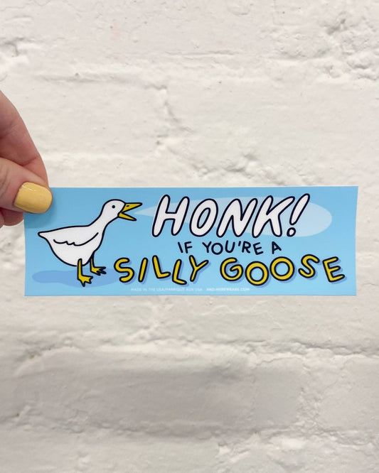 Vinyl Bumper Sticker—Honk if You're a Silly Goose - Spiral Circle