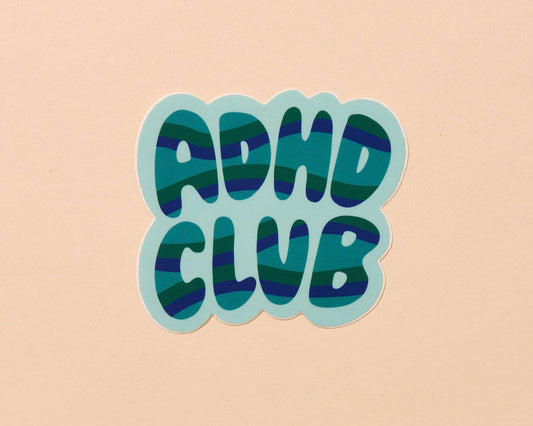 Vinyl Sticker by Your Gal Kiwi—ADHD Club (Neurodivergence) - Spiral Circle
