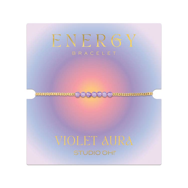 Violet Aura Energy Bracelet - Spiral Circle