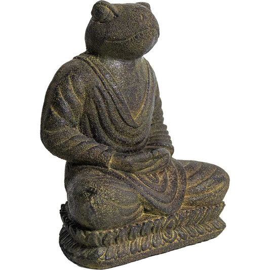 Volcanic Stone Statue - Buddha Frog - Spiral Circle