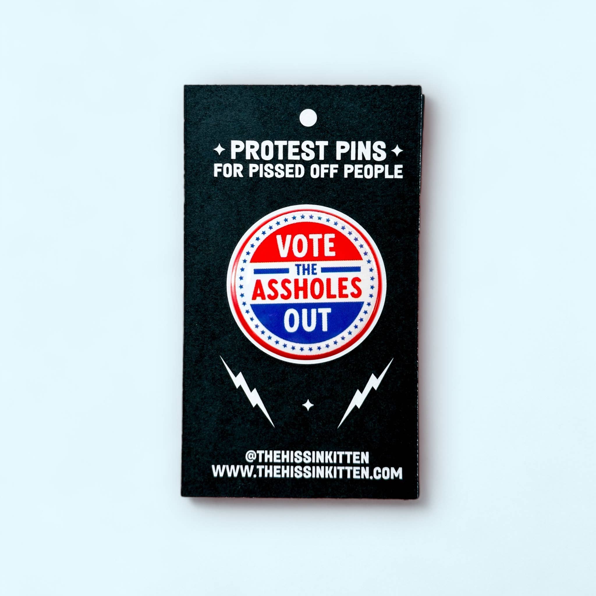 Vote the Assholes Out (Button or Magnet!) - Spiral Circle