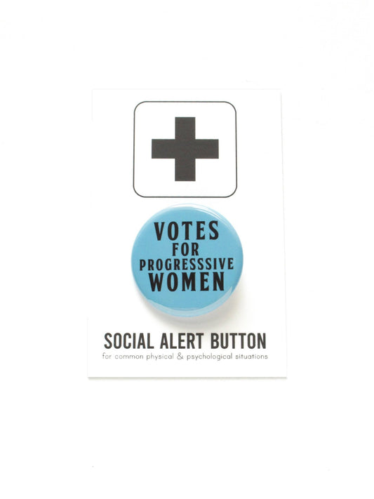 VOTES FOR PROGRESSIVE WOMEN PIN | Holiday - Spiral Circle