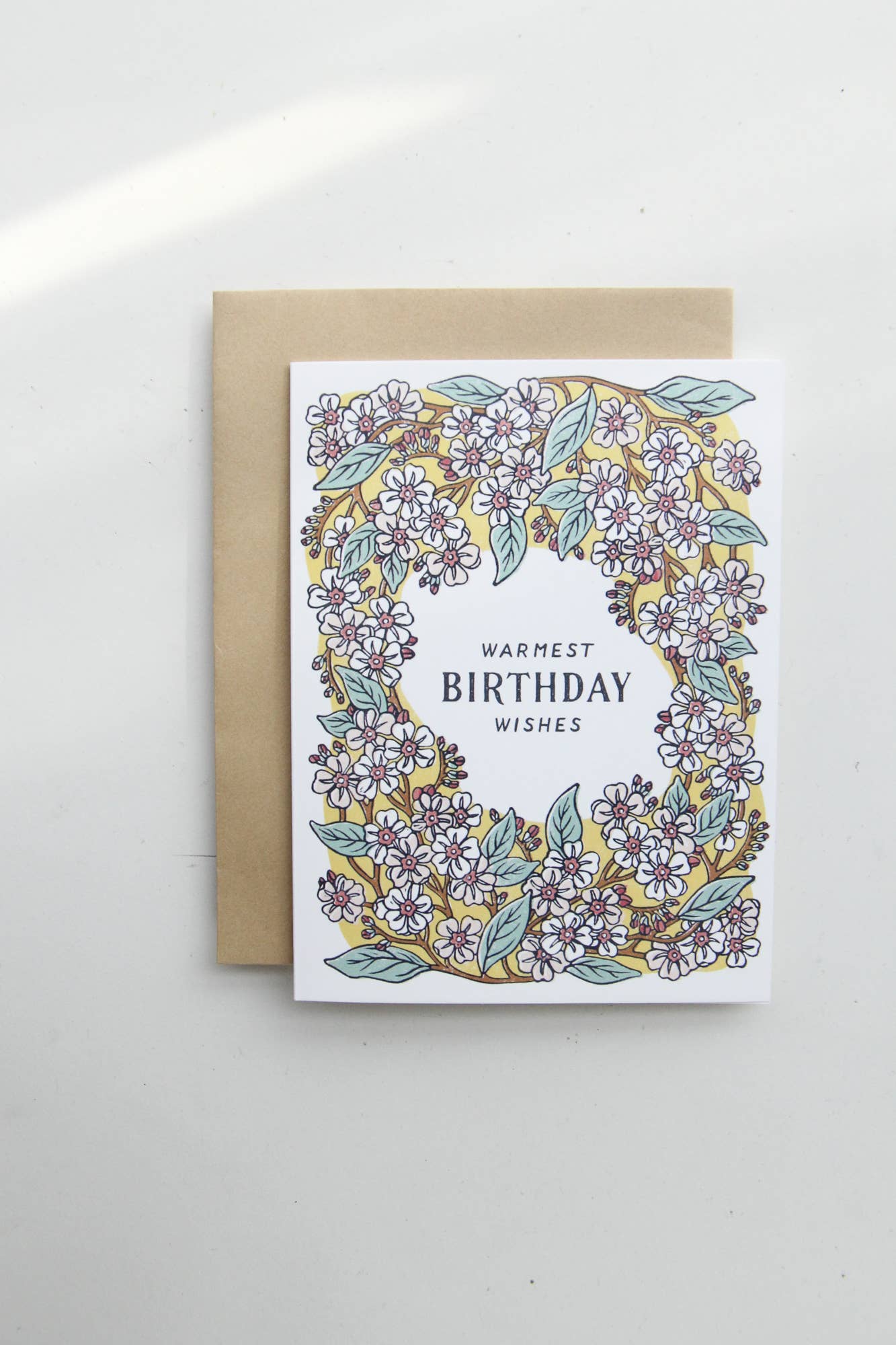 Warmest Birthday Wishes - Peach Blossoms Card - Spiral Circle