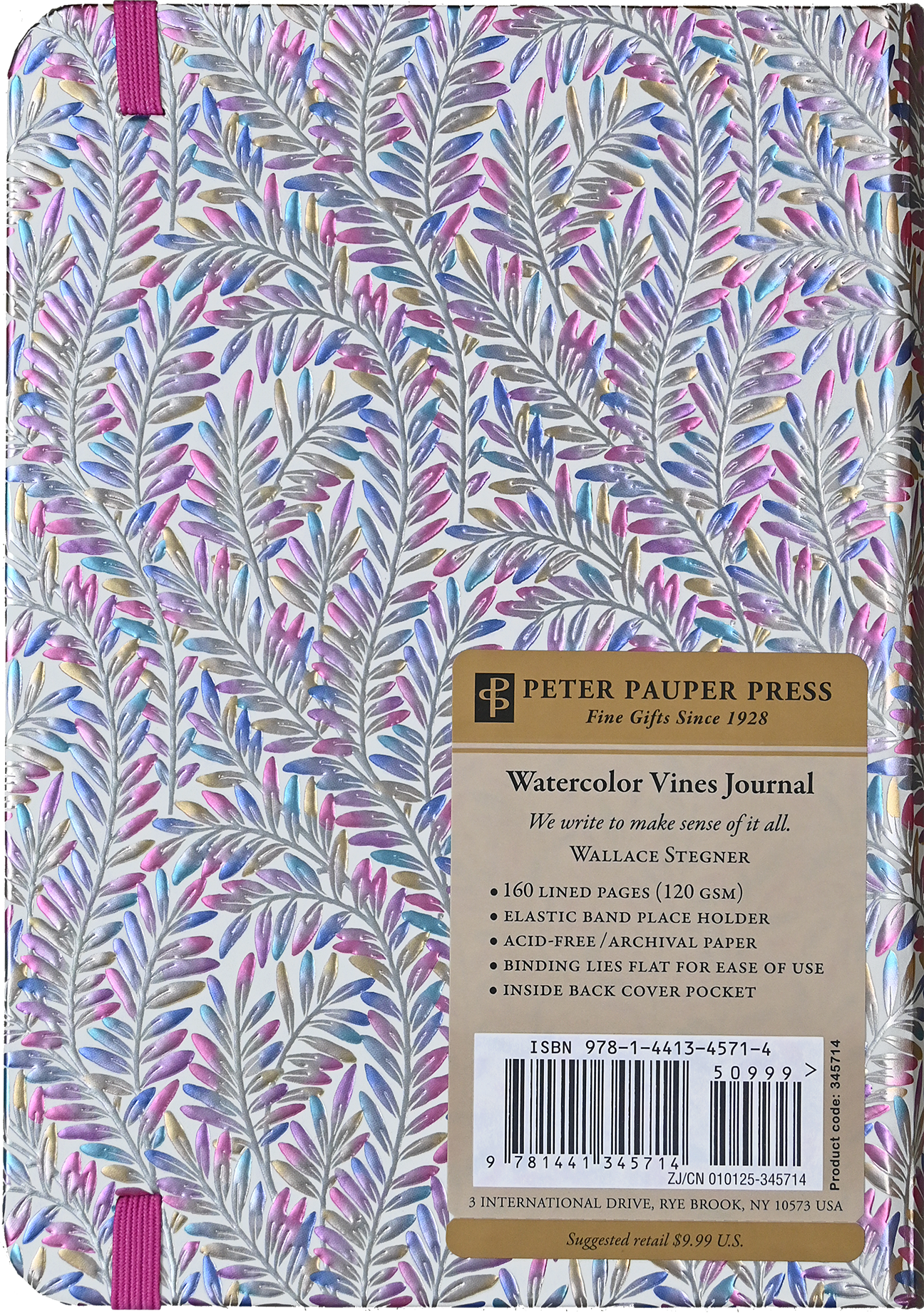 Watercolor Vines Journal - Spiral Circle